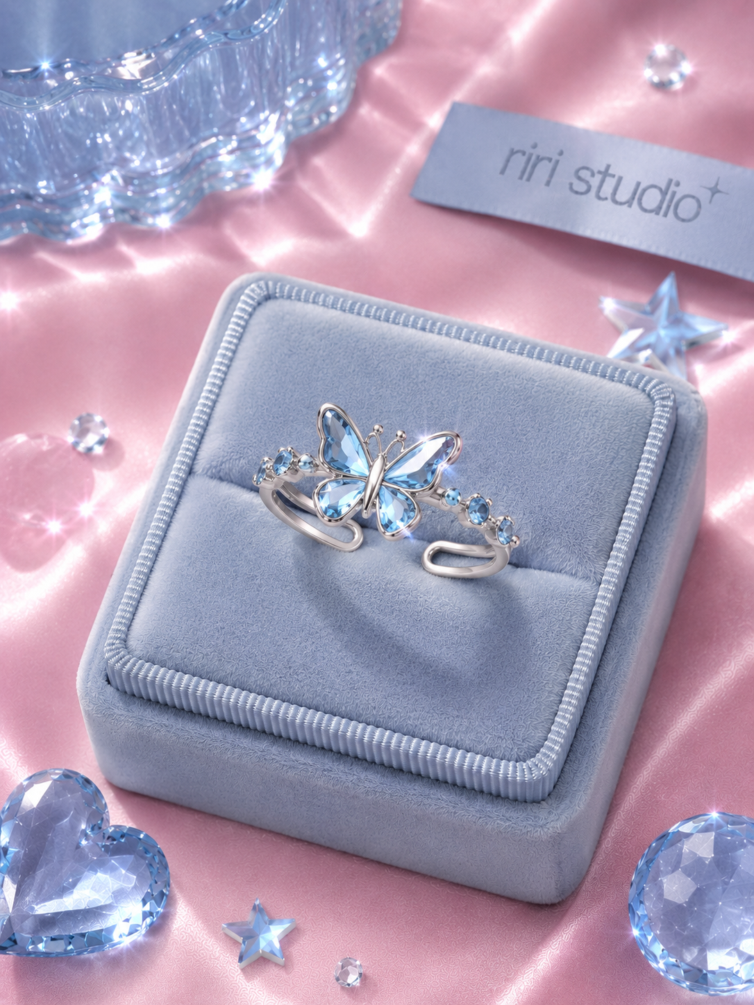 file_000000001254720781f5e1a9a8aebbc9 Blue Butterfly Crystal Ring
